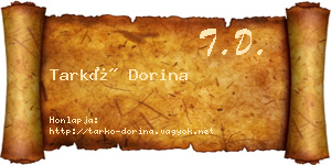 Tarkó Dorina névjegykártya